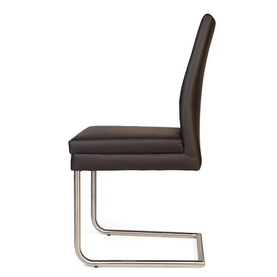 Swing Polsterstuhl in Dunkelbraun - Imbizia (2er Set)