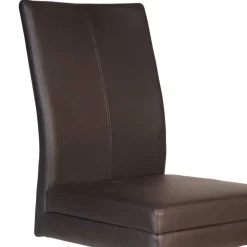 Swing Polsterstuhl in Dunkelbraun - Imbizia (2er Set)