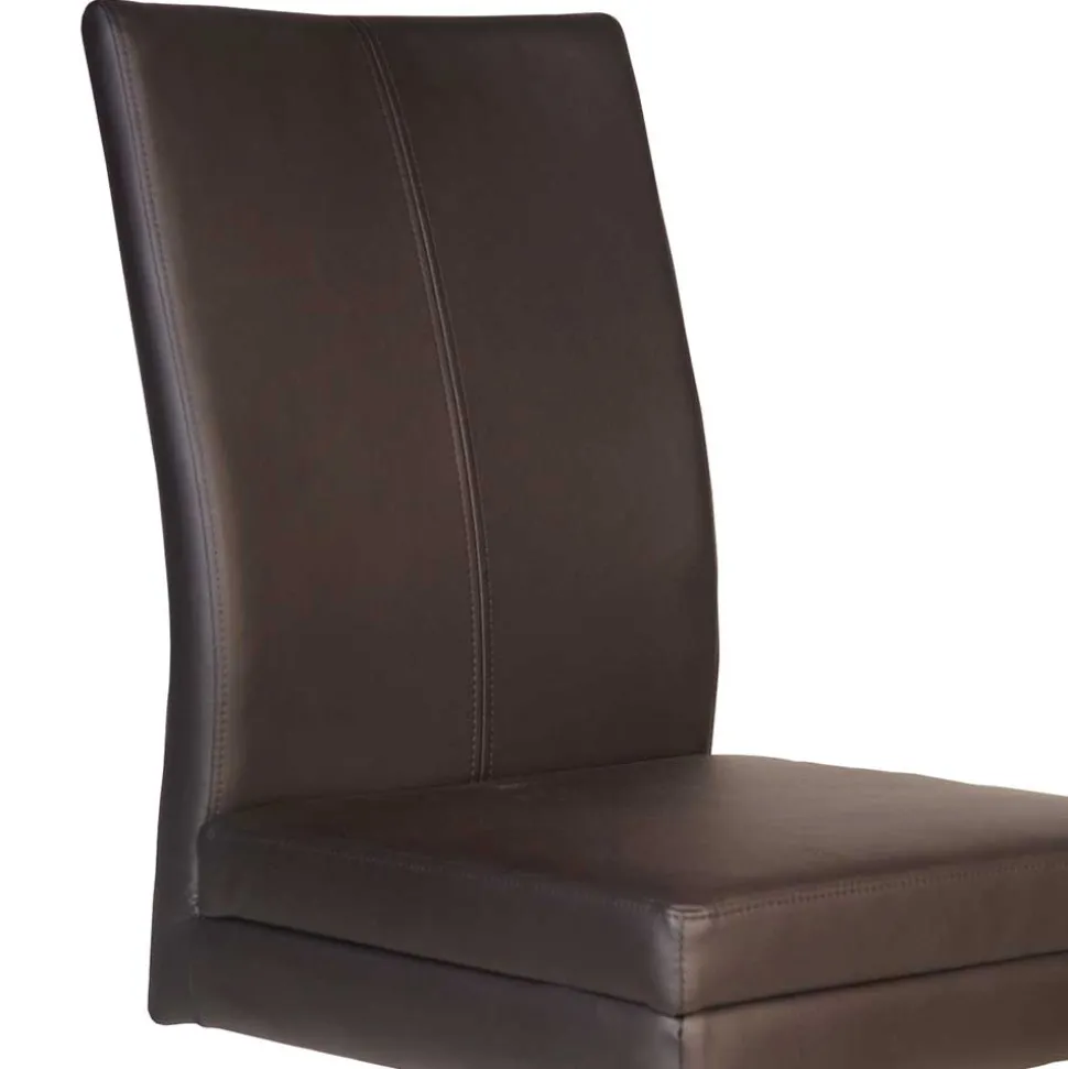 Swing Polsterstuhl in Dunkelbraun - Imbizia (2er Set)