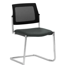 Swing Stapelstuhl mit Mesh Rücken Schwarz - Castello