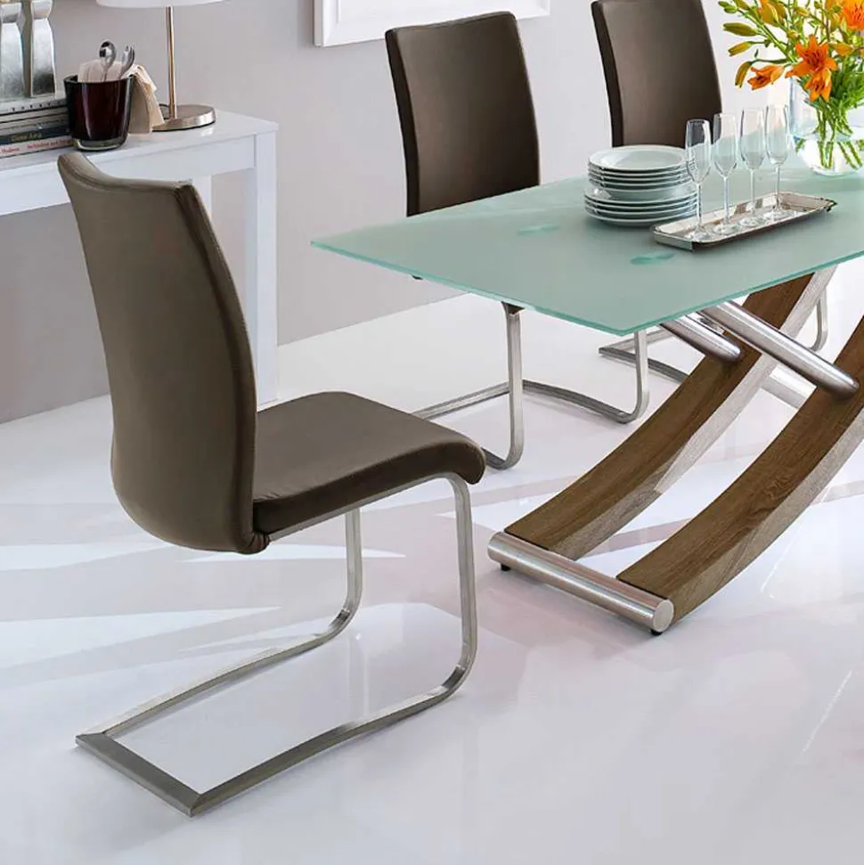 Swingstuhl Albin in Braun (2er Set)