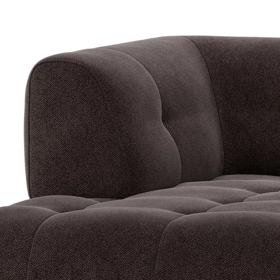 System-Couch - Ecke links in Graubraun - Shinin