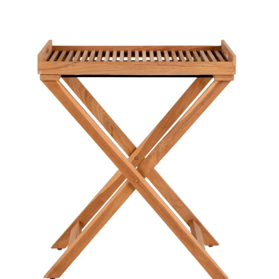 Tablett Tisch aus Teak Massivholz - Muldivian