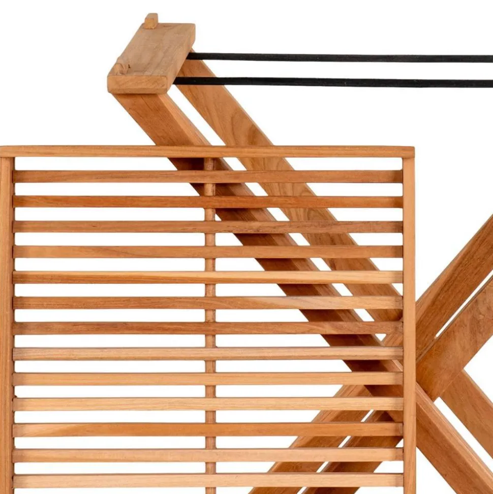 Tablett Tisch aus Teak Massivholz - Muldivian