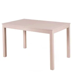 Taupefarbener Esstisch mit 2 Einlegeplatten Bino aus Holz teilmassiv