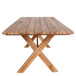 Teak Altholz Tisch & Kunstrattan Stühle - Dariofa (siebenteilig)