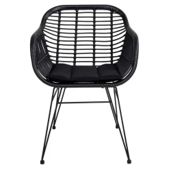 Teak Altholz Tisch & Kunstrattan Stühle - Dariofa (siebenteilig)