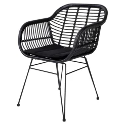 Teak Altholz Tisch & Kunstrattan Stühle - Dariofa (siebenteilig)