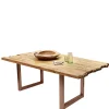 Teak Altholz Tisch mit U-Gestell - Montesa