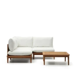 Teak Lounge mit Couchtisch Set - Palm (vierteilig)