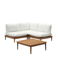 Teak Lounge mit Couchtisch Set - Palm (vierteilig)