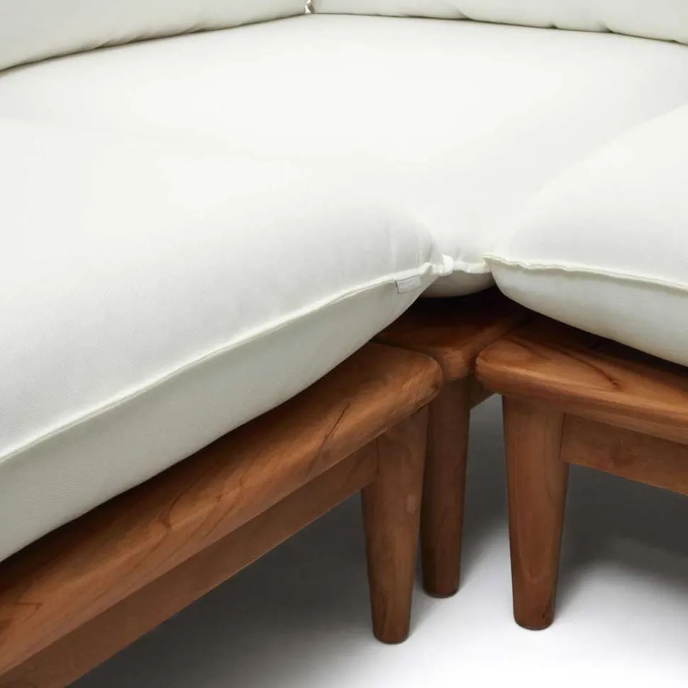 Teak Lounge mit Couchtisch Set - Palm (vierteilig)