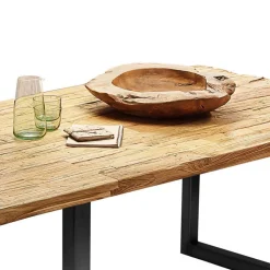 Teakholz Esstisch aus rustikalem Recyclingholz - Aranon