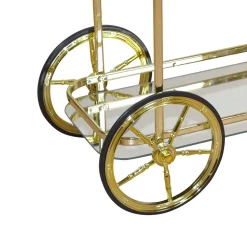 Teewagen Parilegro in Messing Glas