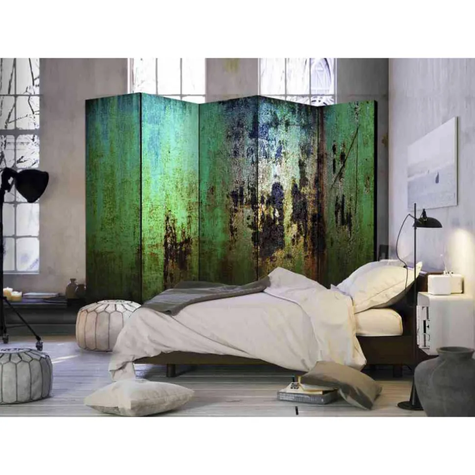 5-teiliger Paravent Shabby Chic Metall - Livela