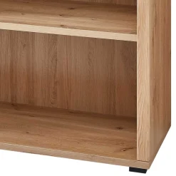 Teilmassive Büroeinrichtung als Set - Emly (fünfteilig)