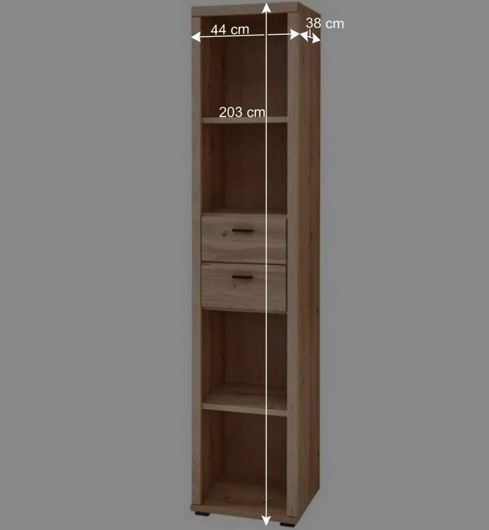 Teilmassive Büroeinrichtung als Set - Emly (fünfteilig)