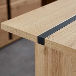 Teilmassive Büroeinrichtung als Set - Emly (fünfteilig)