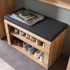 Teilmassive Schuhbank mit zwei Fächern - Latenda