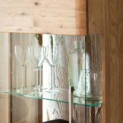 Teilmassive Wohnkombination in Eiche - Crokas (vierteilig)