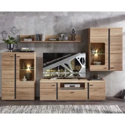 Teilmassive Wohnwand Set - Mattadore (vierteilig)