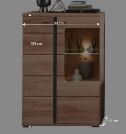 Teilmassive Wohnwand Set - Mattadore (vierteilig)