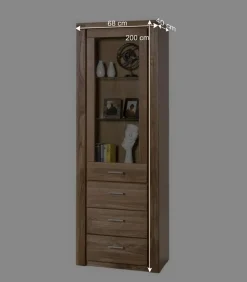 Teilmassive Wohnzimmermöbel aus Wildeiche - Maila (vierteilig)