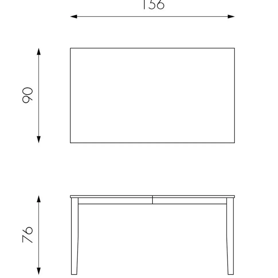 Teilmassiver Ausziehtisch Esche Cibiao in 2 Größen