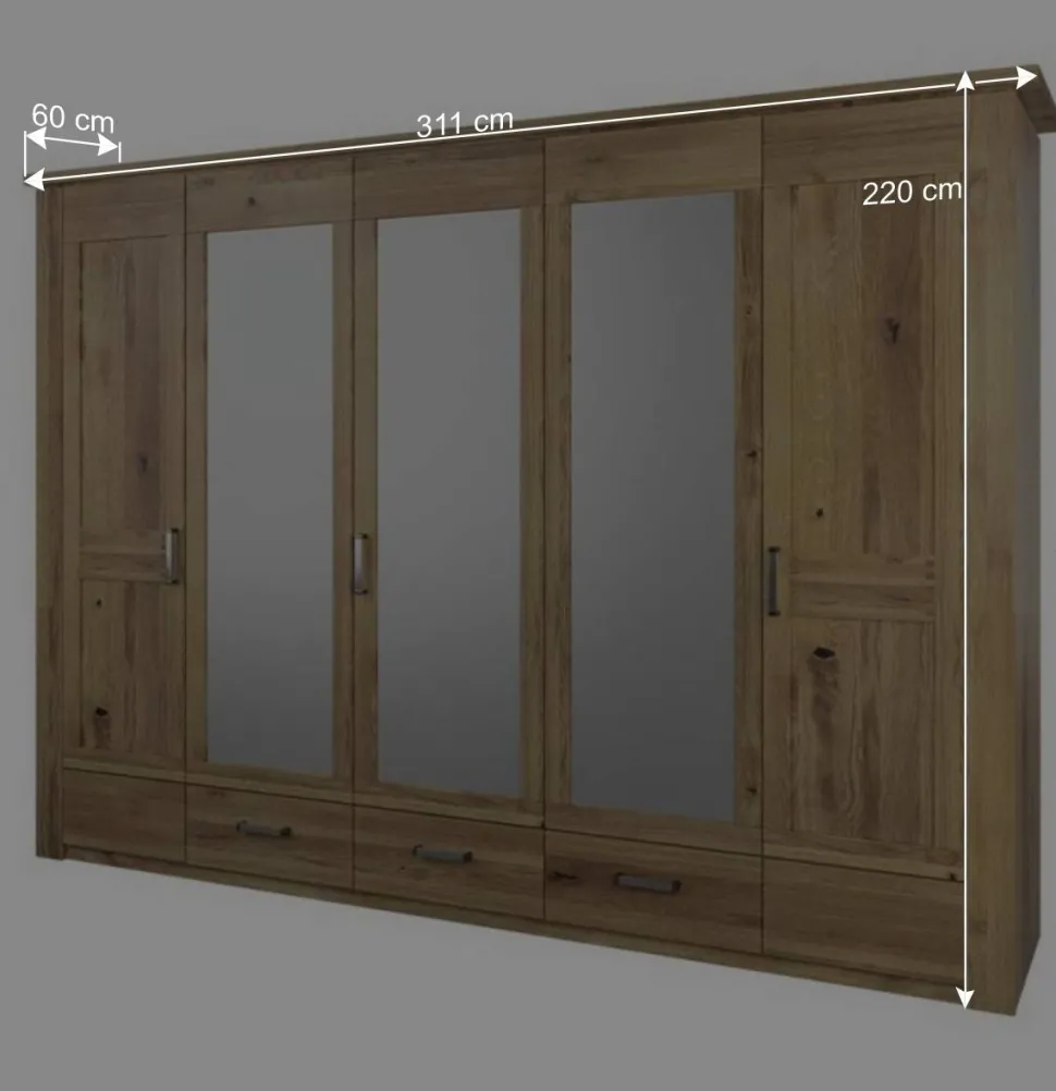 Teilmassives Schlafzimmer Möbelset - Riostar (vierteilig)