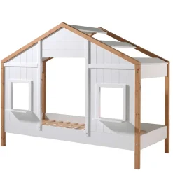 Teilmassives Spielbett Haus fürs Kinderzimmer - Lenaly