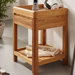 Telefonkonsole aus Wildeiche Massivholz - Uvinessa