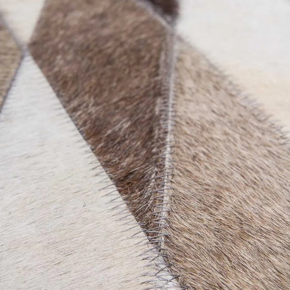 Teppich aus Fell Patchwork in Rautenform - Techo