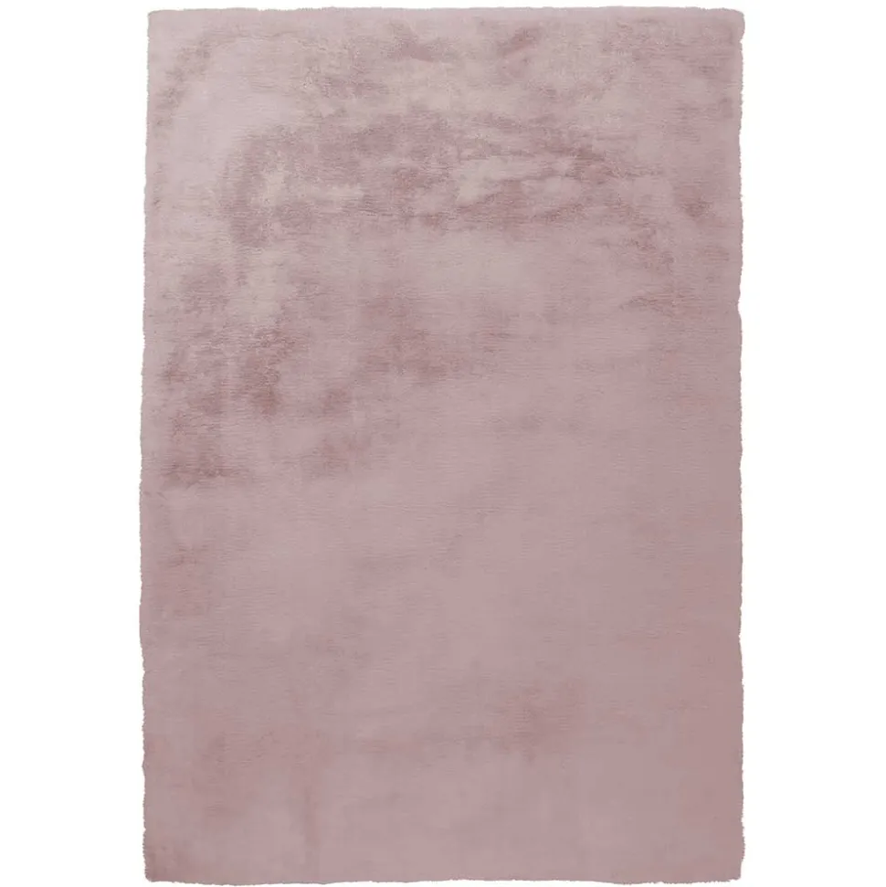 Teppich aus Kunstfell in Rosa - Danah