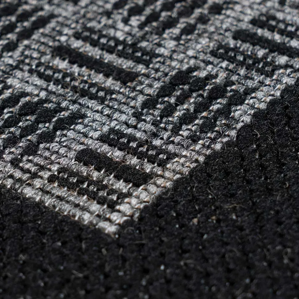Teppich für Outdoor Indoor in Schwarz & Silbergrau - Cuatro