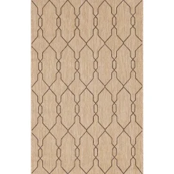 Teppich für Terrasse und Garten in Hellbraun & Grau - Flurina