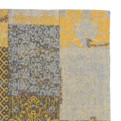 Teppich im Muster Patchwork Look in Gold - Arideon