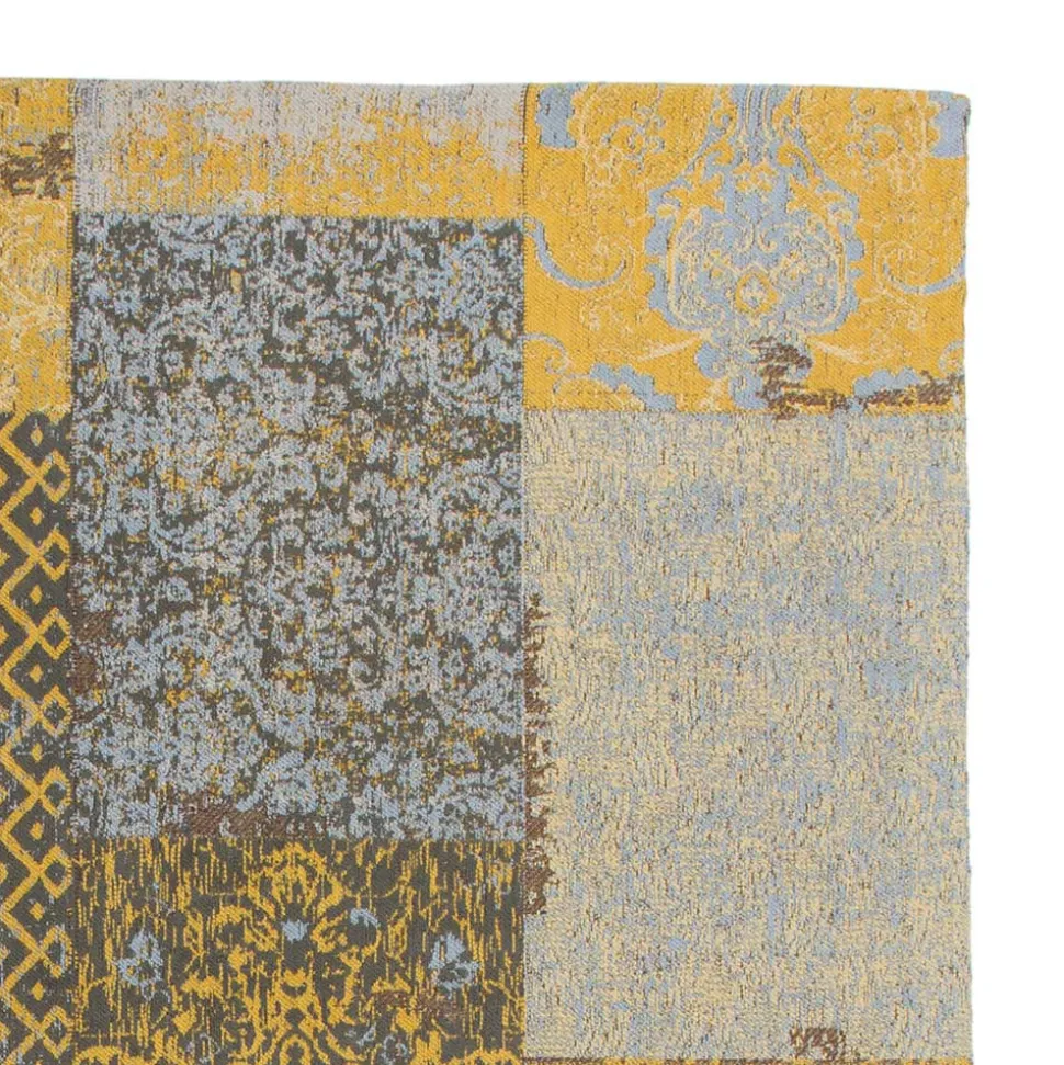 Teppich im Muster Patchwork Look in Gold - Arideon