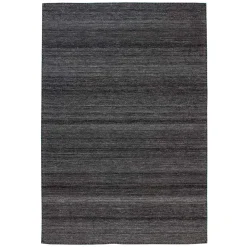 Teppich in Anthrazit aus Wolle und Baumwolle - Standy