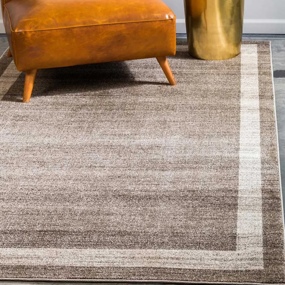 Teppich in Beige Braun Kurzflor - Osiko