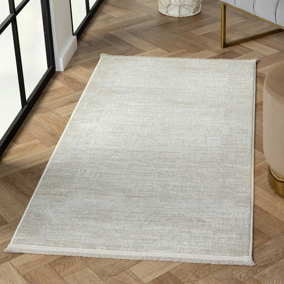 Teppich in Creme & Beige - dezent gemustert - Rondma