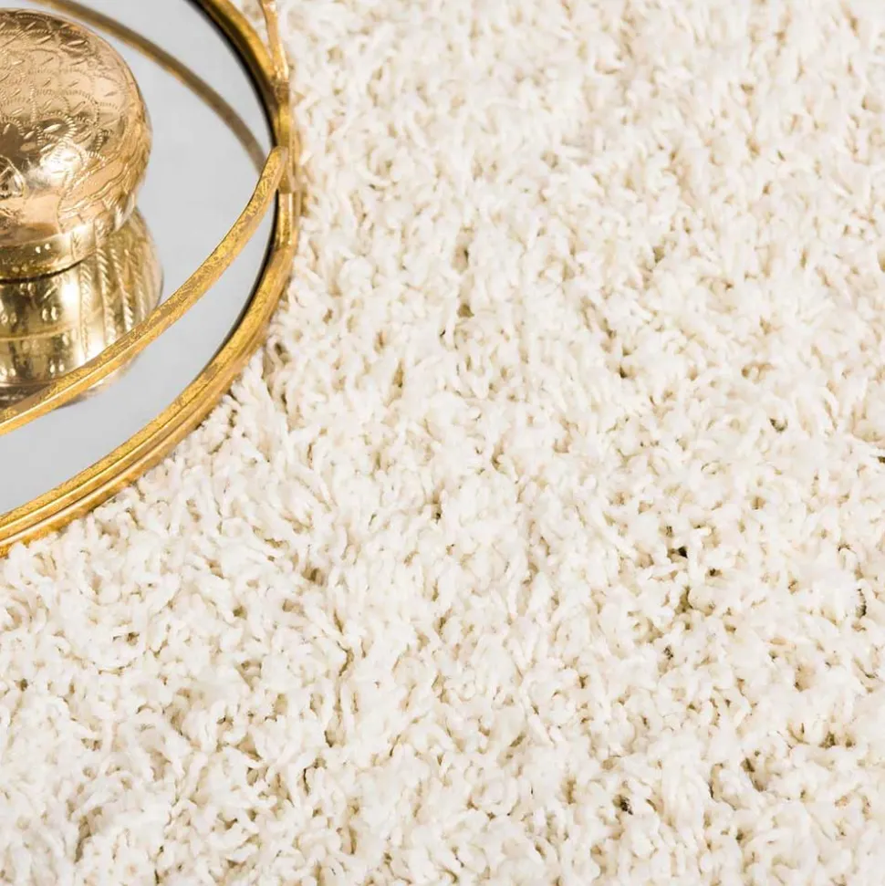 Teppich in Cremeweiß Hochflor - Ranica