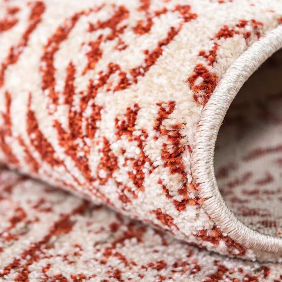Teppich in Terracotta & Creme gemustert - Maximilians
