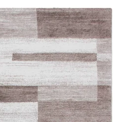 Teppich mit abstraktem Muster in Beige Tönen - Leno