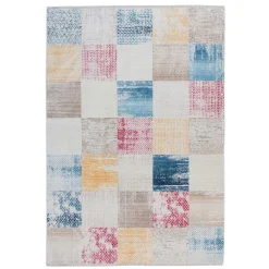 Teppich mit Quadratmuster mehrfarbig - Carmian