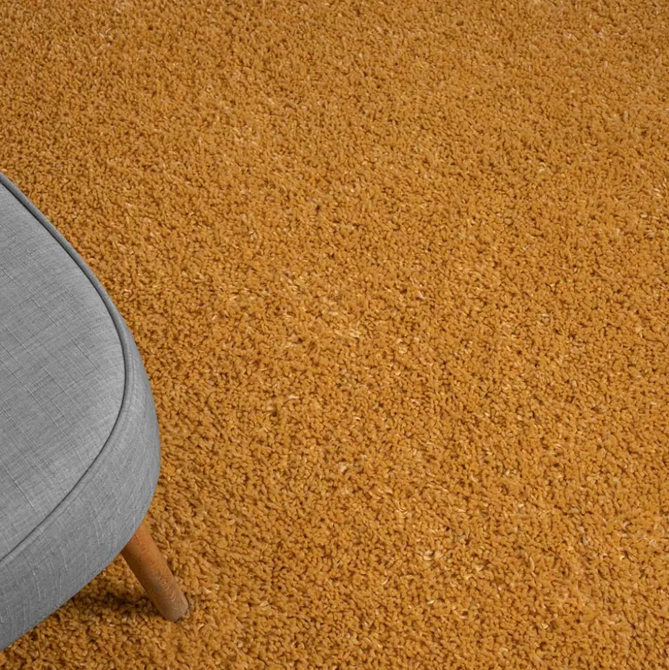 Teppich oder Läufer in Gold Gelb - Crocinol