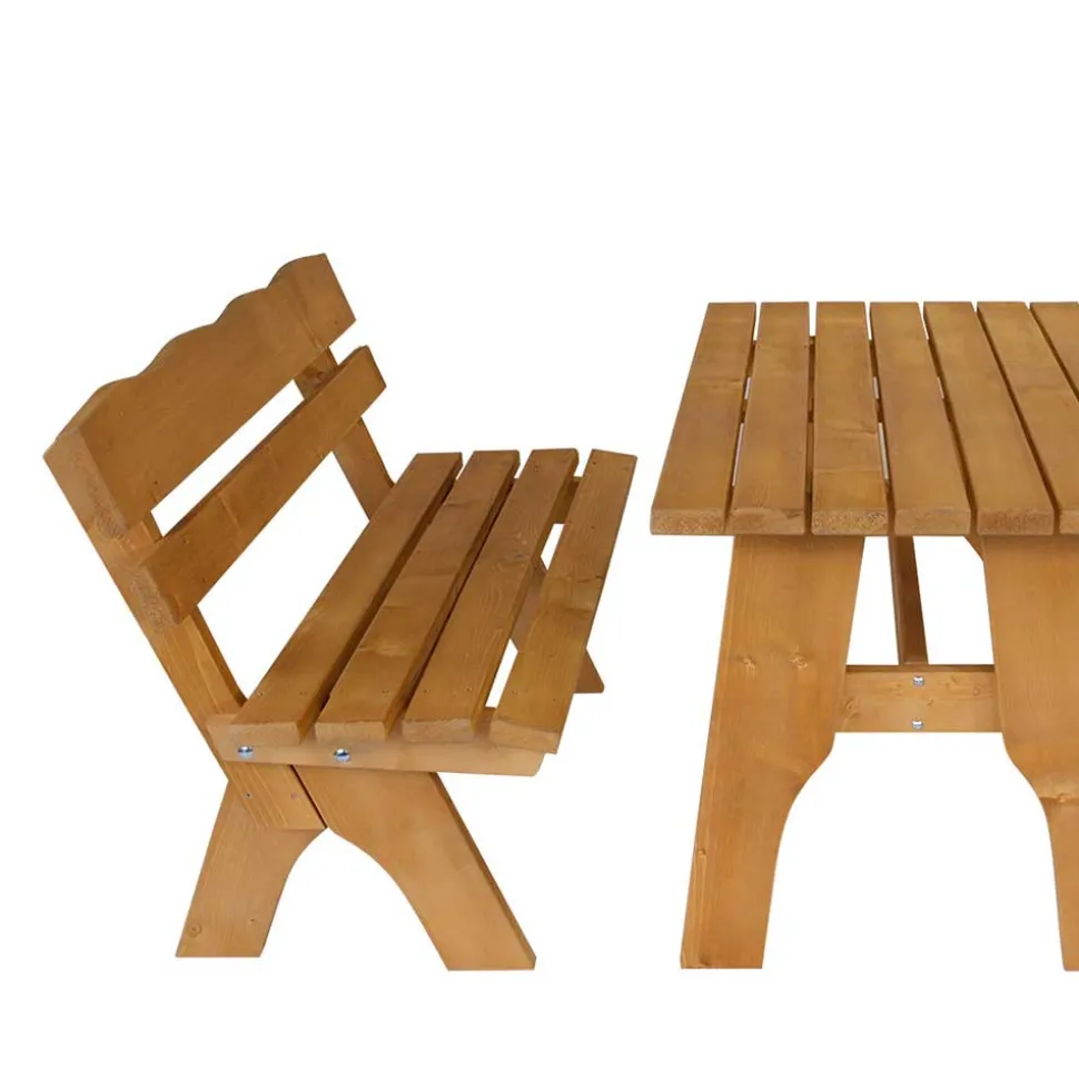 Terrassensitzgruppe Brixen aus Kiefer Massivholz (dreiteilig)