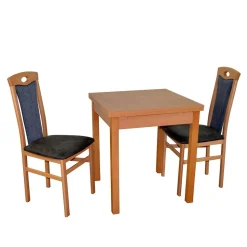 Tisch in Buche Natur & 2 Stühle - Coestraga (dreiteilig)