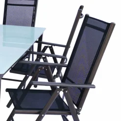 Tisch mit Klappstühlen für den Garten - Anlina (siebenteilig)