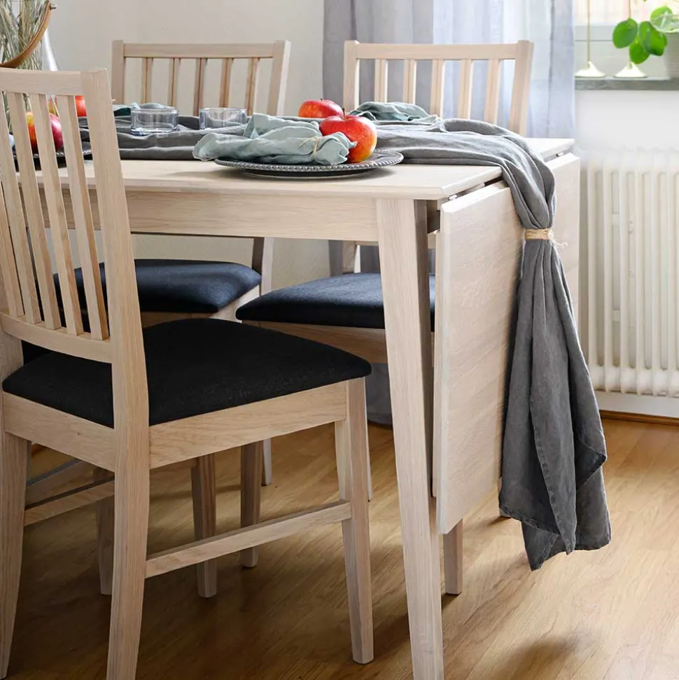 Tisch mit Verlängerung & 4 Stühlen - Pessoa (fünfteilig)