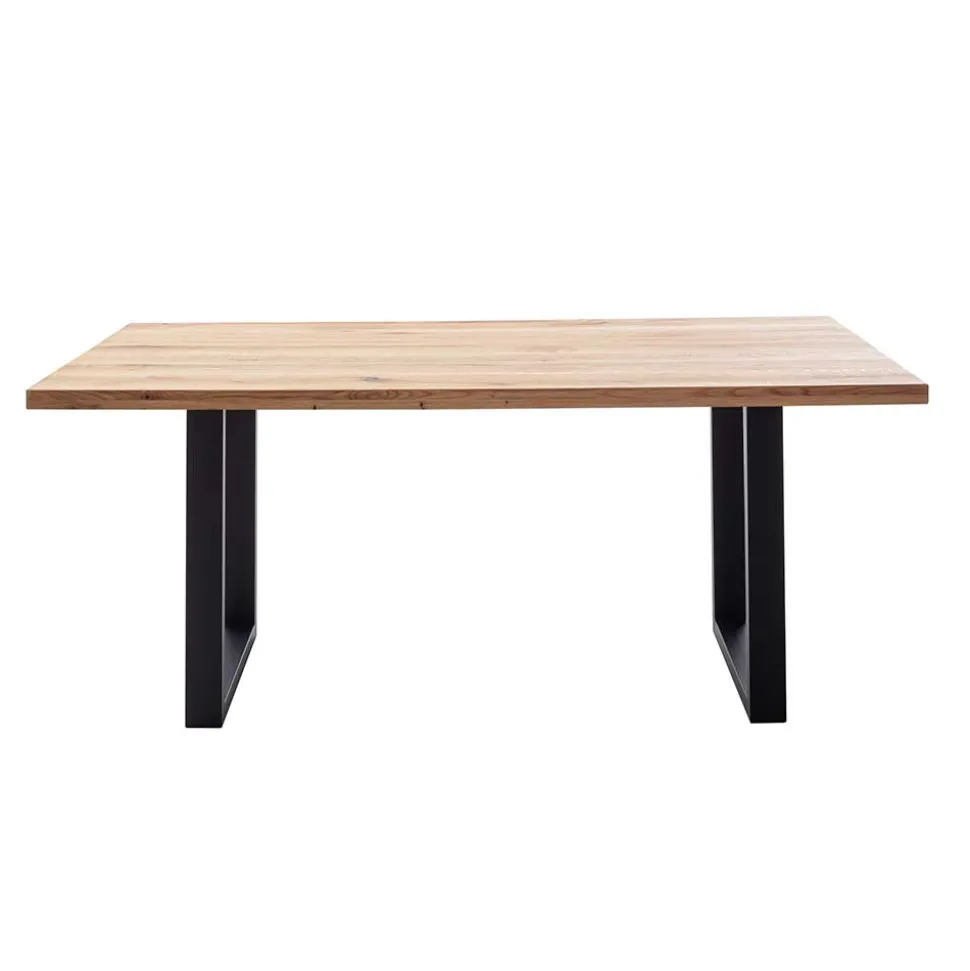 Tisch mit Wildeiche Massivholzplatte - Guven